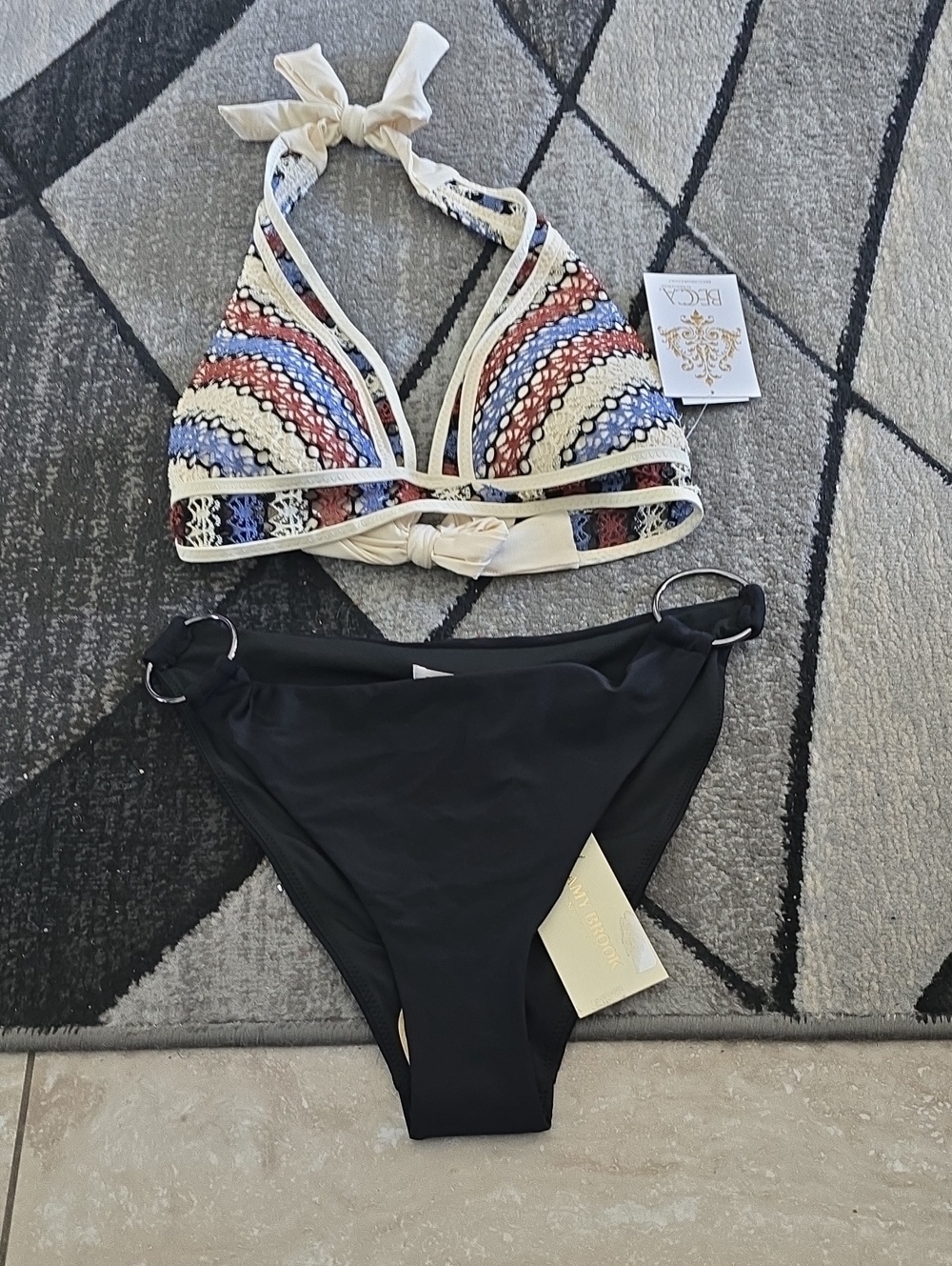 Ramy Brook Black Bottoms with Becca Top Sz Med Nwt